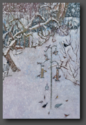 Bird table in the snow 70x50cm